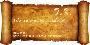 Tánczos Kristóf névjegykártya